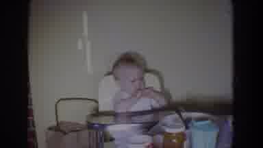 Fallston Maryland (1965): Beautiful Kid Approaches Her Baby Brother Sitting Alone
