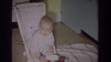 Fallston Maryland (1965): Birthday With Cake And Some Candles A Baby In The Cart