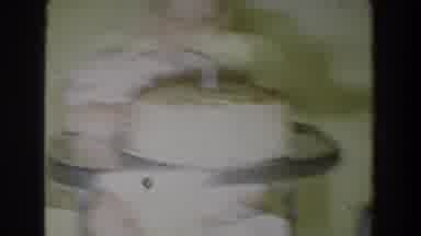 Fallston Maryland (1965): Baby Sits In Light Green Highchair With White Birthday