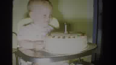 Fallston Maryland (1965): A Happy Baby Enjoying Her First Birthday