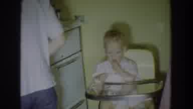 Fallston Maryland (1965): Baby Eating In A High Chair