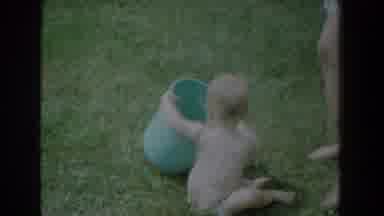 Fallston Maryland (1965): Baby Playing With Bucket