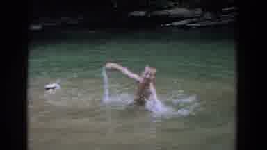 Fallston Maryland (1965): Group Of Children Playing Splashing And Swimming In A