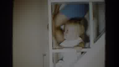 Fallston Maryland (1965): Baby Crawling Down The Stairs And Sitting On A Couch In
