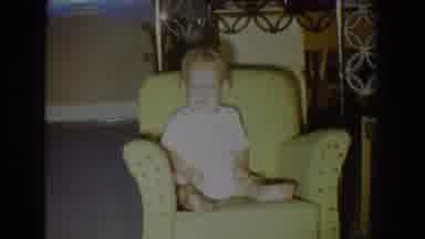 Fallston Maryland (1965): Little Cute Baby Playing In A House Old Video S S