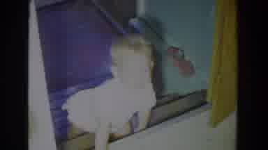 Fallston Maryland (1965): Baby's First Steps Up Stairs Caught On Film And Crawls