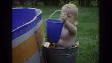 Fallston Maryland (1965): Baby Bucket Play Time