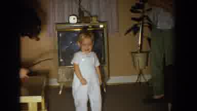 Fallston Maryland (1965): Toddler Spending Time With His Family In Their Living