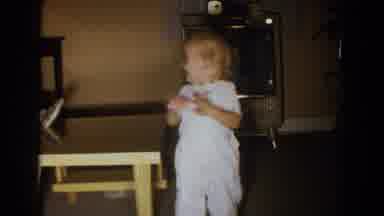 Fallston Maryland (1965): A Baby Claps And A Young Child Flings Himself On A Chair