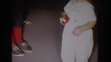 Fallston Maryland (1965): Toddler Holding A Small Toy And Walking Around A