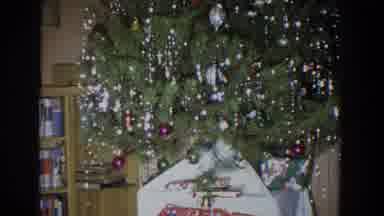 Fallston Maryland (1965): View Of Fully Trimmed Christmas Tree With Wrapped Gift
