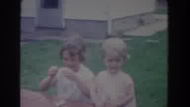 Fallston Maryland (1965): Two Little Girls Are Enjoying Each Others Company In The