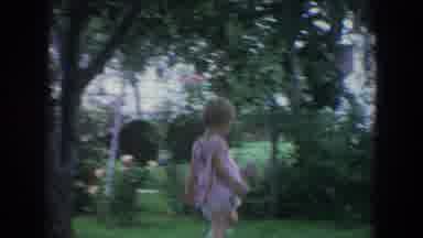 Fallston Maryland (1965): Children Playing In Fenced Backyard Boy Girl Laughing