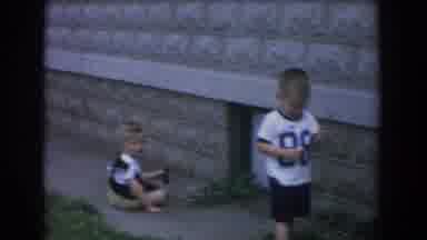 Fallston Maryland (1965): Small Children Playing And Boy Blowing Candles On