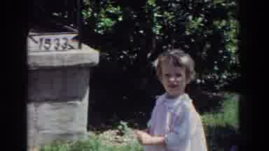 Fallston Maryland (1965): Vintage Home Movie Of Child Walking To The Front Door