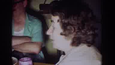 Fallston Maryland (1965): Filming With A Flash Camera A Family Talking In The