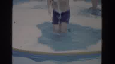 Fallston Maryland (1965): Two Girls And A Boy Wearing Swimming Suits Dance And