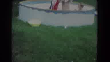 Fallston Maryland (1965): Kids Playing In Foam Pool In The Yard