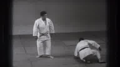 Tokyo Japan (1971): Martial Arts Two Opponents On A Mat During The Fight With