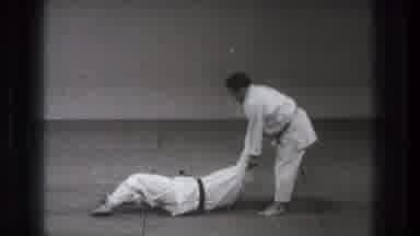 Tokyo Japan (1971): Black And White Film Of Two Men Doing Karate