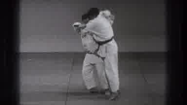 Tokyo Japan (1971): Judo Black Belt Showing Flinging Sweep Move With Sparing