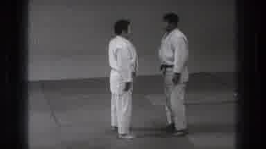 Tokyo Japan (1971): Two Men Sparring In Mixed Martial Arts With Leg Take Down
