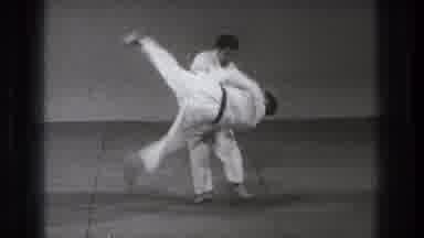 Tokyo Japan (1971): Vintage Martial Arts Take down Demonstration Slowed Down To
