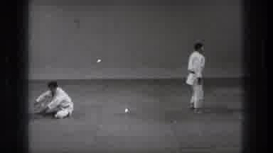 Tokyo Japan (1971): Karate Men Hitting An Invisible Wall Then Coming Back For More