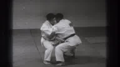 Tokyo Japan (1971): Two Men With Belt Are Doing Karate With Each Other