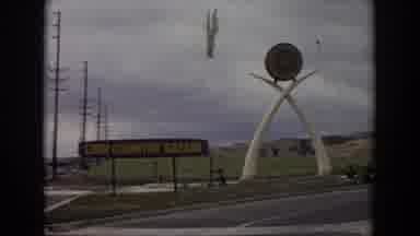 Irvine California (1974): View Of Blue And Yellow Lion Country Safari Sign On A