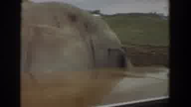 Irvine California (1974): Elephant Drinking Water From River Alone In Deserted