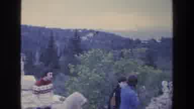 Athens Greece (1976): People Taking In The Sights At A National Park
