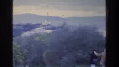 ATHENS GREECE-1976: People Walking Through A Park Looking At The View Of The