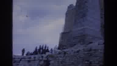ATHENS GREECE-1976: Tourists Roaming On Acropolis Monument