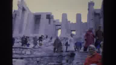 ATHENS GREECE-1976: Vintage Tourism At Ancient Ruins In Super 8 Film