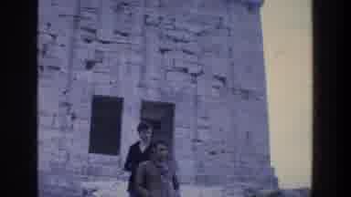 ATHENS GREECE-1976: Two Guys Looking at the View