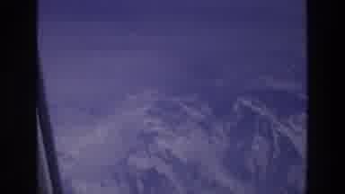 Athens Greece (1976): Aerial View From A Plane Of Snowy Mountains