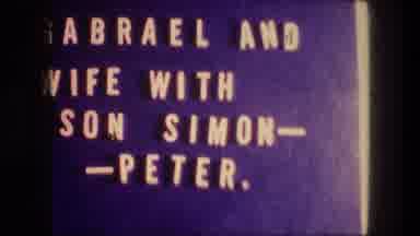 Bethlehem Israel (1976): Family Of Three Strands To Have Video Taken Of Them