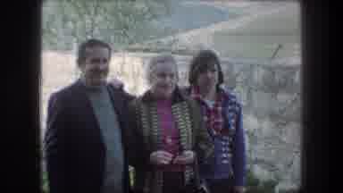 Bethlehem Israel (1976): Family With Simple Smile On A Beautiful Wall On Backs