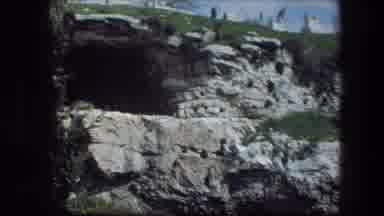 Garden Tomb Jerusalem Israel (1976): Detail Footage Of A Rocky Wall With Natural