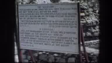 Garden Tomb Jerusalem Israel (1976): Black And White Sign Showing A Description Of