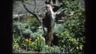 Garden Tomb Jerusalem Israel (1976): Nature Flower Standing Grounds Scarecrow