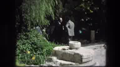 Garden Tomb Jerusalem Israel (1976): Women And Men Talking And Walking In A Place
