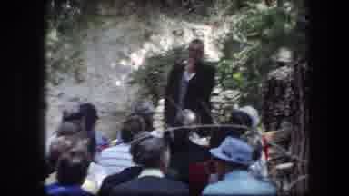 Garden Tomb Jerusalem Israel (1976): Passing View Of Grey Stone Structure On A
