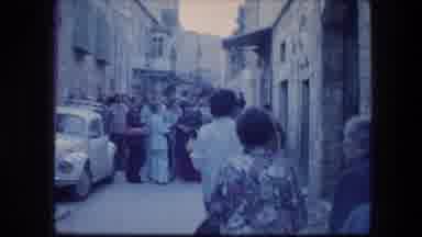 Garden Tomb Jerusalem Israel (1976): A Narrow Crowded Street Probably Of An