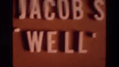 Jacobs Well Jerusalem Israel-1976: Camera Zooms Out On Sign That Reads Jacobs