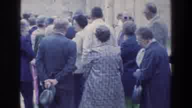 Jacobs Well Jerusalem Israel-1976: Men And Women Standing In A Crowd