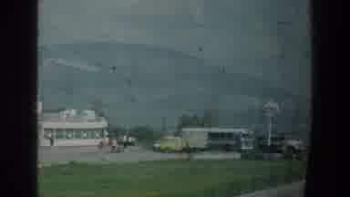 Jacobs Well Jerusalem Israel (1976): Passing Near A Gas Station With Bus And
