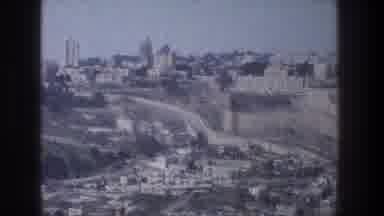 Jerusalem Israel (1976): Aerial Shot Over Roads Of Urban Center With Grey