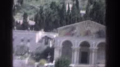 Jerusalem Israel (1976): Car Driving By A Large Ornate Building By The Side Of The